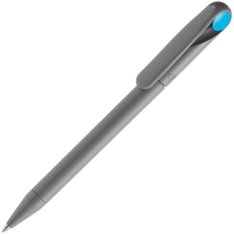 Ручка шариковая Prodir DS1 TMM Dot, серая с голубым - рис 2.