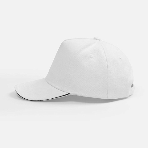 Бейсболка Classic 2.0, белая с темно-синим кантом - рис 5.