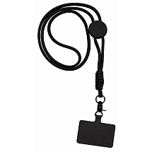 Ремешок на шею для телефона Нэко, черный