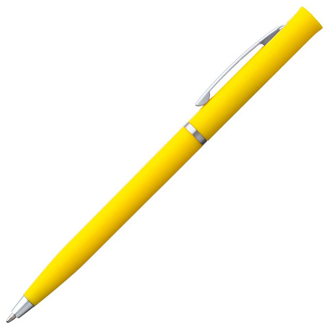 Ручка шариковая Euro Chrome, желтая - рис 3.