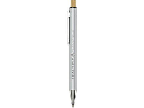 Cyrus шариковая ручка из переработанного алюминия, синие чернила - Серебристый - рис 4.