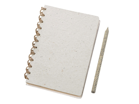 Живой блокнот А5 с бумажным карандашом и семенами цветов микс, белый - рис 2.