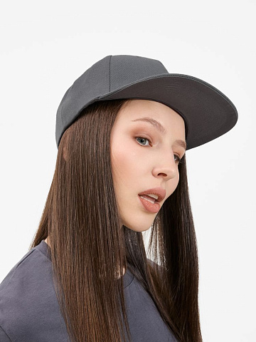 Бейсболка Epicore с прямым козырьком, серая - рис 10.