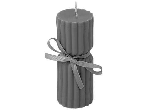 Набор свечей с гранями Vela, темно-серый, белый - рис 10.