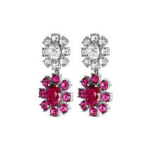 Серьги LINA SS PINK/CRYSTAL Dyrberg Kern *440059