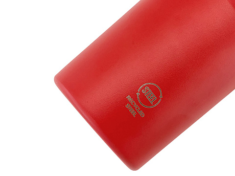 Термокружка Крэнстон с двойными стенками из переработанной нержавеющей стали, красный - рис 5.