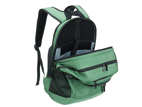 Рюкзак TORBER МЕГАПОЛИС с отделением для ноутбука 16, зеленый, полиэстер, 47 х 34 x 28 см - рис 10.