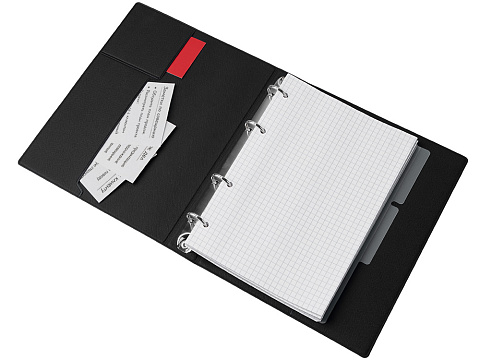 Блокнот на кольцах Favor, черный - рис 5.