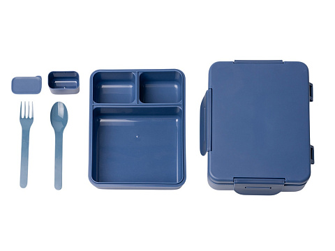 Ланч-бокс COMIX/КОМИКС с тремя отделениями, синий нейви