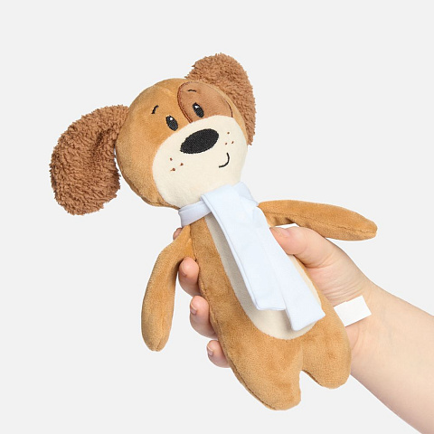 Мягкая игрушка Beastie Toys, собачка с белым шарфом - рис 5.