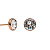 Пусеты Crystal Fiore Luna SWE297 C RG - миниатюра - рис 2.