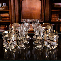 Гербовый набор с лафитниками и бокалами для виски