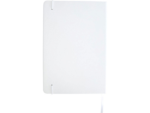 Набор Legato Elegance из блокнота формата А5 в твердой обложке и ручки-роллера, белый/черный - рис 3.