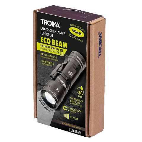 Аккумуляторный фонарь Eco Beam, черный - рис 5.