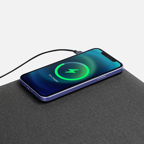 Складной стол для ноутбука с беспроводной зарядкой Kickstand Table, серый - рис 8.