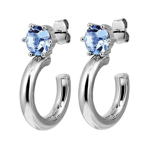 Серьги QUINTE SS LIGHT BLUE