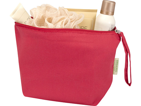 Косметичка Odisha из органического материала OCS, 180 г/м², 3 л, красный - рис 3.