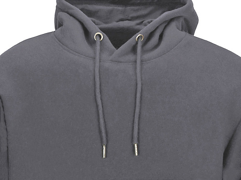 Толстовка с капюшоном оверсайз Lisbon унисекс, темно-серый - рис 14.
