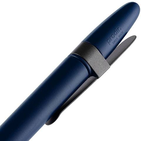 Ручка шариковая Prodir DS5 TSM Metal Clip, синяя с серым - рис 6.