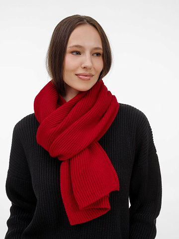 Шарф Nobilis Mono, красный - рис 6.