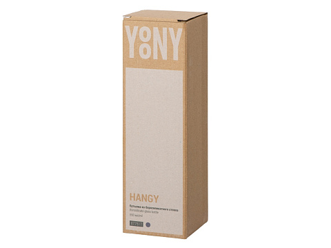 Бутылка из боросиликатного стекла Hangy, 550 мл, антрацит - рис 8.