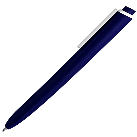 Ручка шариковая Pigra P02 Mat, темно-синяя с белым - рис 4.