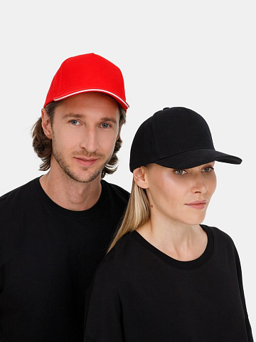 Бейсболка Classic 2.0, красная с белым кантом - рис 13.