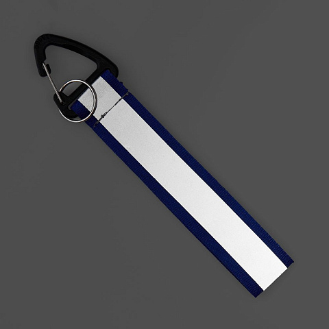 Светоотражающий брелок Flashline, серый с синим - рис 5.