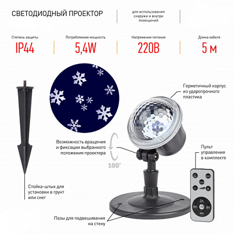 Новогодний проектор Зимний вечер - рис 3.