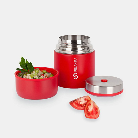 Термос для еды Relaxika 500, красный - рис 8.
