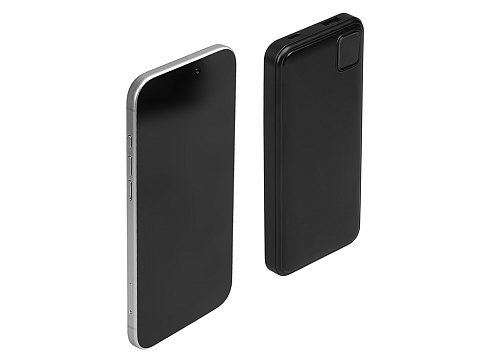 Внешний аккумулятор со встроенными кабелями Фрэйм, 10000мач, черный - рис 2.