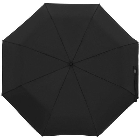 Зонт складной Manifest Color со светоотражающим куполом, черный - рис 2.
