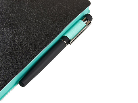 Ежедневник недатированный А5 Boston, черный (бирюзовый обрез) - рис 6.