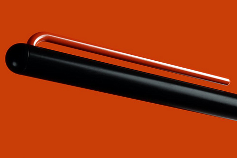Шариковая ручка GrafeeX в чехле, черная с оранжевым - рис 3.