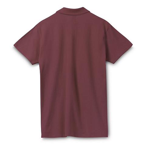 Рубашка поло мужская Spring 210, бордовая - рис 3.