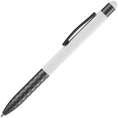 Ручка шариковая со стилусом Digit Soft Touch, белая - рис 3.