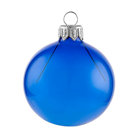 Елочный шар Gala Night в коробке, синий, 6 см - рис 2.