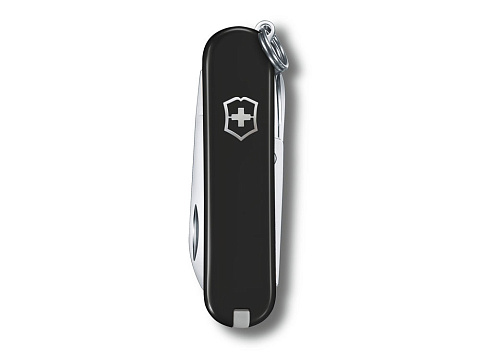 Нож-брелок VICTORINOX Classic SD Colors Dark Illusion, 58 мм, 7 функций, чёрный - рис 2.