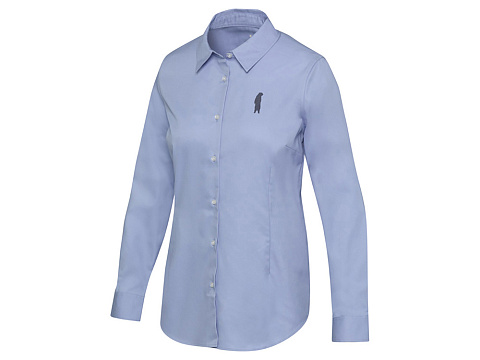 Citrine женская рубашка из твила - Голубой - рис 5.