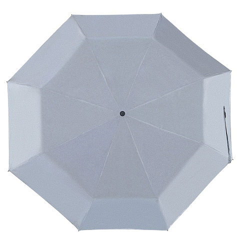 Зонт складной Manifest Color со светоотражающим куполом, черный - рис 3.