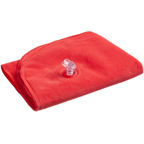 Надувная подушка под шею в чехле Sleep, красная - рис 3.