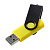 Флешка Twist Color, желтая с черным, 16 Гб - миниатюра - рис 2.