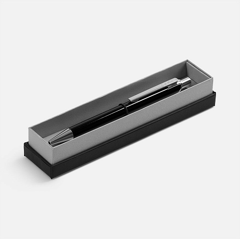 Ручка шариковая Arvent Glossy в футляре, черная - рис 2.