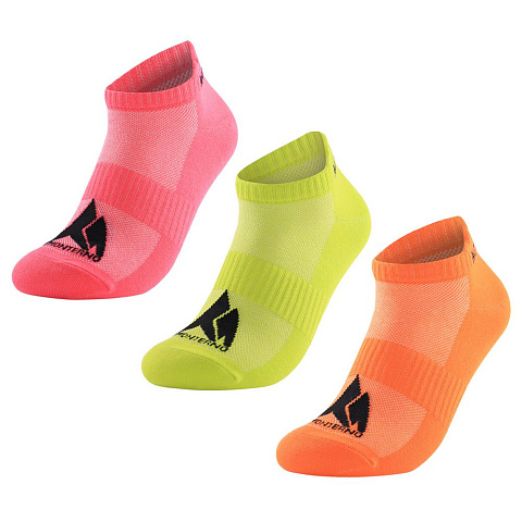 Набор из 3 пар спортивных носков Monterno Sport, розовый, зеленый и оранжевый - рис 2.