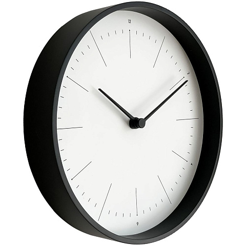 Часы настенные Lacky, белые с черным - рис 4.