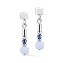 Серьги Light Blue-Silver