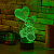 3D лампа Влюбленный медведь - миниатюра - рис 2.
