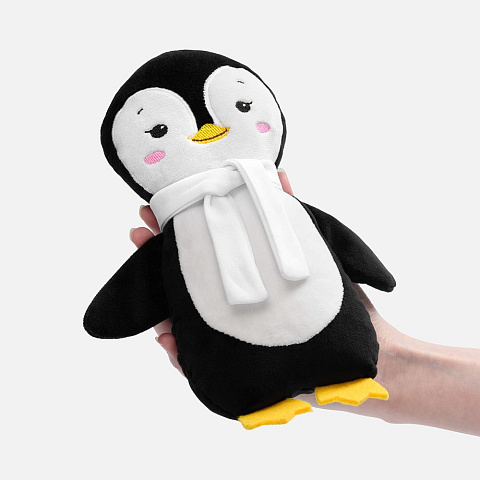 Мягкая игрушка Beastie Toys, пингвиненок с белым шарфом - рис 3.