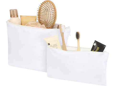Swift набор косметичек из переработанного материала GRS, белый - рис 3.