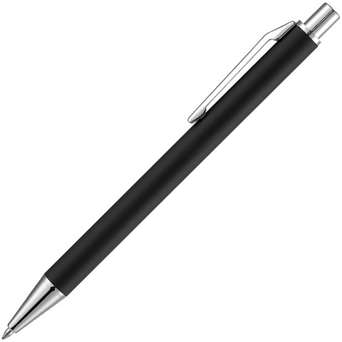 Ручка шариковая Lobby Soft Touch Chrome, черная - рис 4.